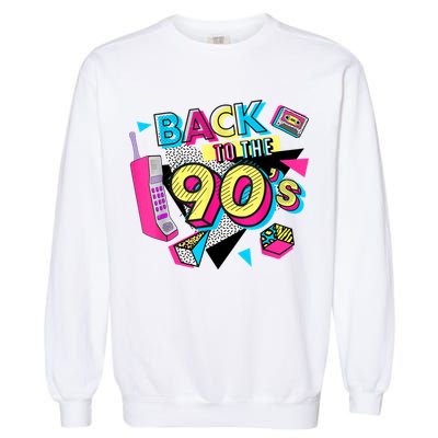 Back To The 90s Outfits Retro Costume Party Cassette Tape Garment-Dyed Sweatshirt