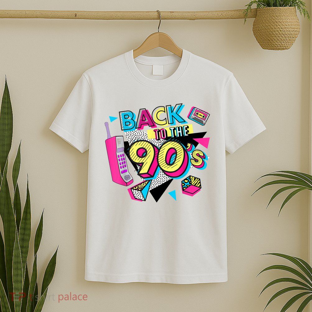 Back To The 90s Outfits Retro Costume Party Cassette Tape T-Shirt