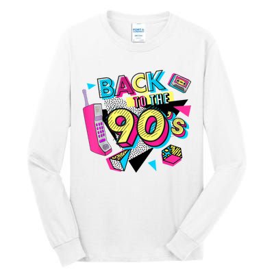 Back To The 90s Outfits Retro Costume Party Cassette Tape Tall Long Sleeve T-Shirt