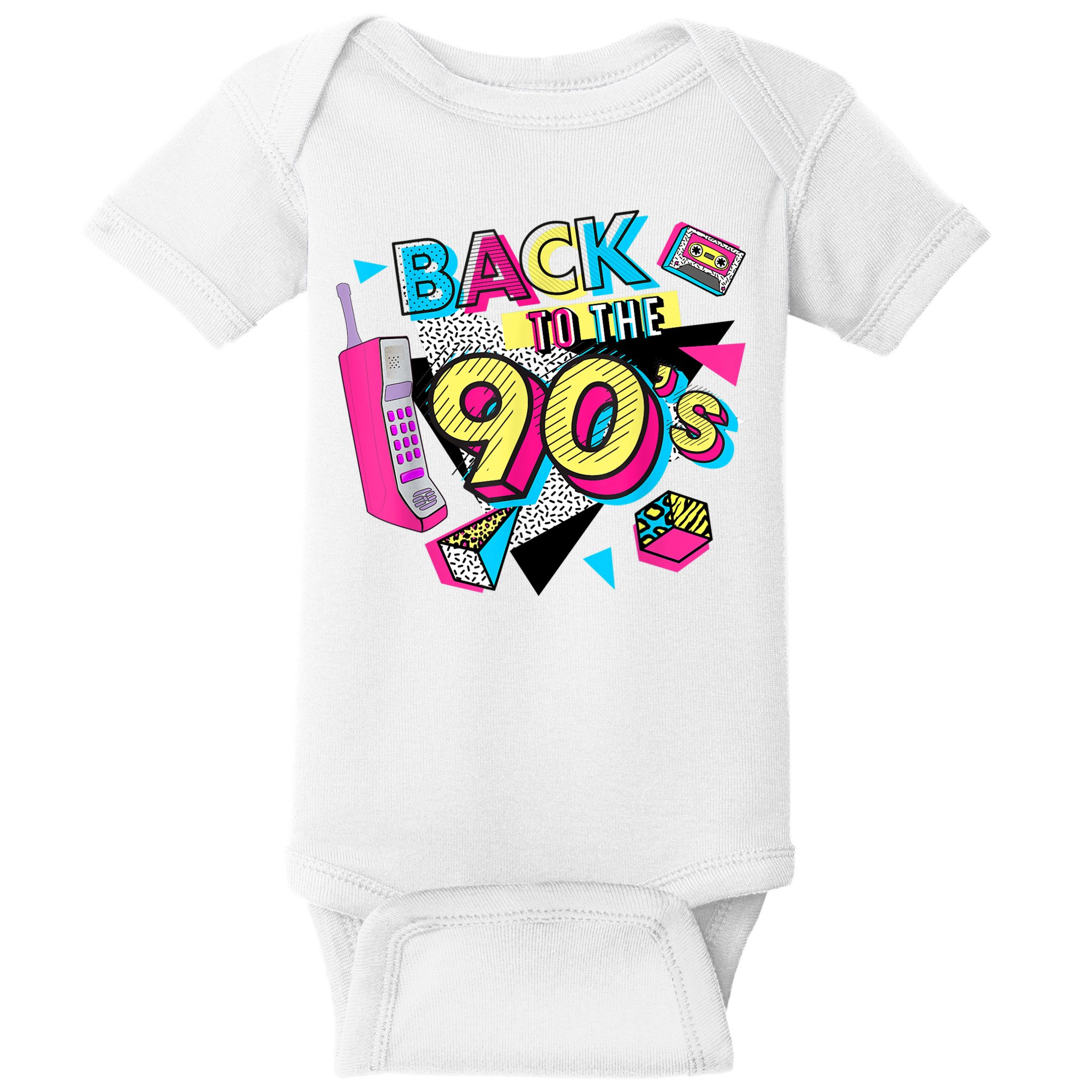 Back To The 90s Outfits Retro Costume Party Cassette Tape Baby Bodysuit