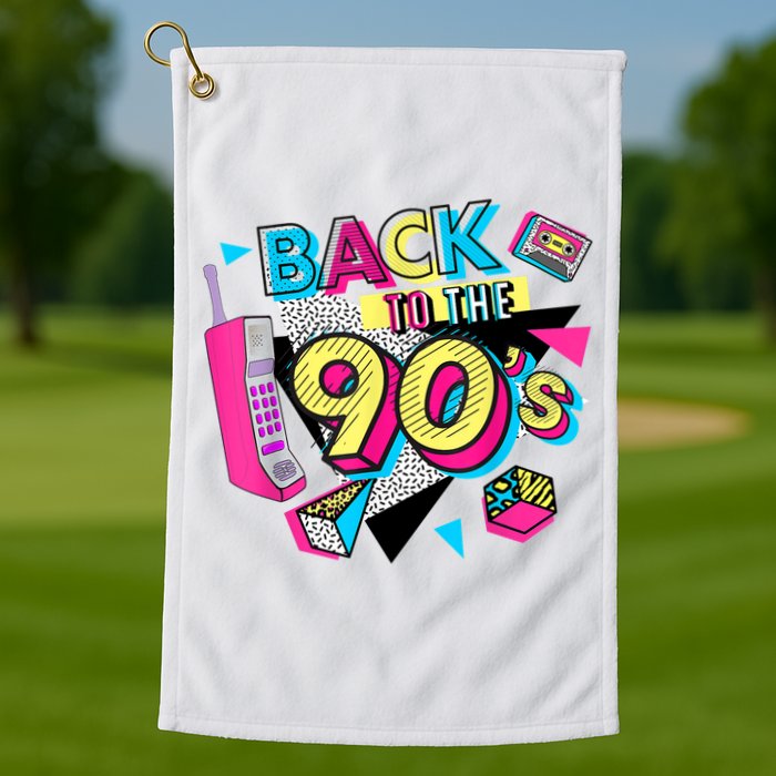 Back To The 90s Outfits Retro Costume Party Cassette Tape Golf Towel