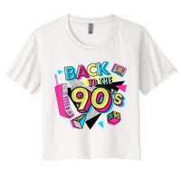 Back To The 90s Outfits Retro Costume Party Cassette Tape Women's Crop Top Tee