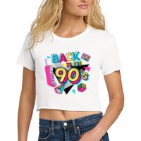 Back To The 90s Outfits Retro Costume Party Cassette Tape Women's Crop Top Tee