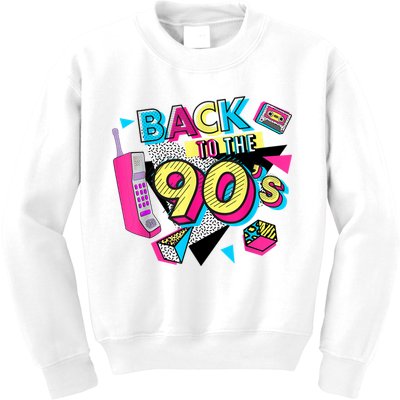 Back To The 90s Outfits Retro Costume Party Cassette Tape Kids Sweatshirt