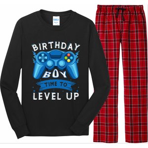 Birthday Time to Level Up Video Game Birthday Gamer Long Sleeve Pajama Set