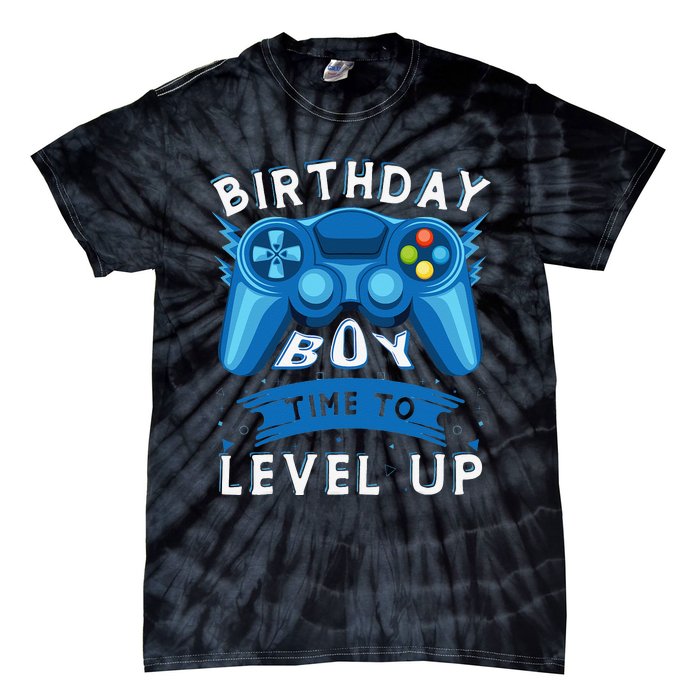 Birthday Time to Level Up Video Game Birthday Gamer Tie-Dye T-Shirt