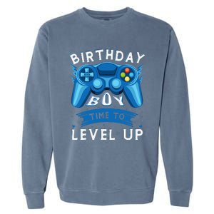 Birthday Time to Level Up Video Game Birthday Gamer Garment-Dyed Sweatshirt