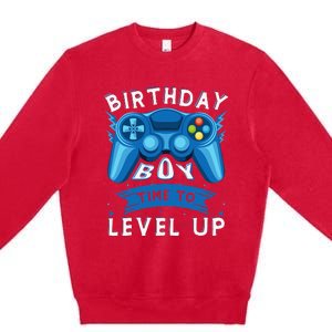 Birthday Time to Level Up Video Game Birthday Gamer Premium Crewneck Sweatshirt