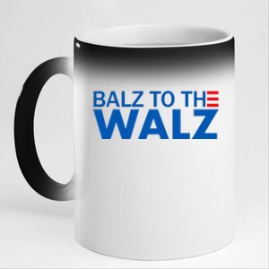 Balz To The Walz Harris Walz 2024 11oz Black Color Changing Mug