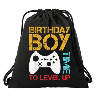 Birthday Time To Level Up Video Gamer Drawstring Bag