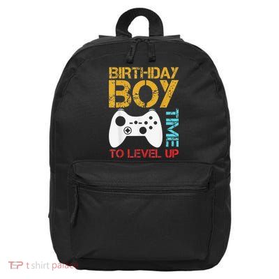 Birthday Time To Level Up Video Gamer 16 in Basic Backpack