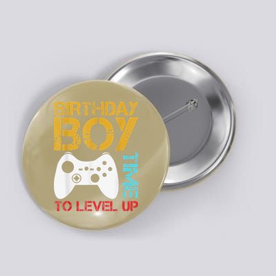 Birthday Time To Level Up Video Gamer Button