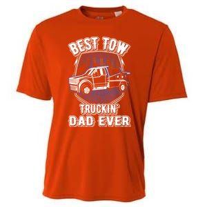 Best Tow Trucking Dad Ever Towing Service Tow Truck Gift Cooling Performance Crew T-Shirt