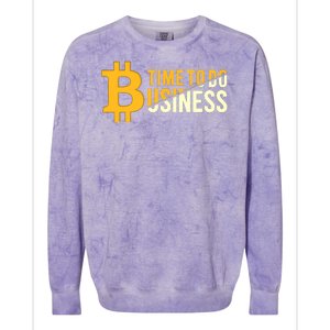 Bitcoin Time To Do Business Colorblast Crewneck Sweatshirt