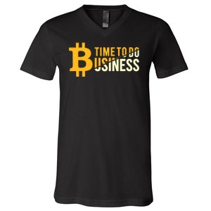 Bitcoin Time To Do Business V-Neck T-Shirt