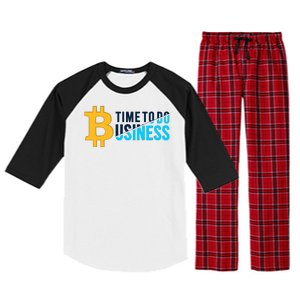 Bitcoin Time To Do Business Raglan Sleeve Pajama Set