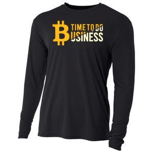 Bitcoin Time To Do Business Cooling Performance Long Sleeve Crew