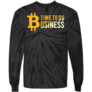 Bitcoin Time To Do Business Tie-Dye Long Sleeve Shirt