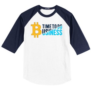 Bitcoin Time To Do Business Baseball Sleeve Shirt