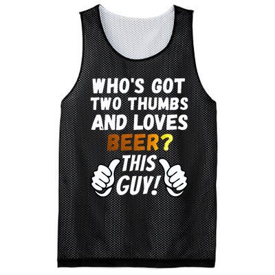 Beer Ttwo Thumbs Loves Beer Mesh Reversible Basketball Jersey Tank