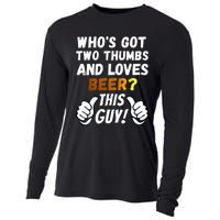 Beer Ttwo Thumbs Loves Beer Cooling Performance Long Sleeve Crew