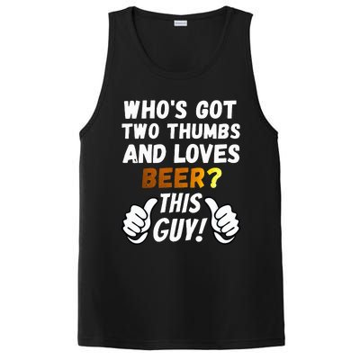 Beer Ttwo Thumbs Loves Beer PosiCharge Competitor Tank