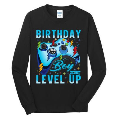 Birthday Time to Level Up Video Game Birthday Gamer Tall Long Sleeve T-Shirt