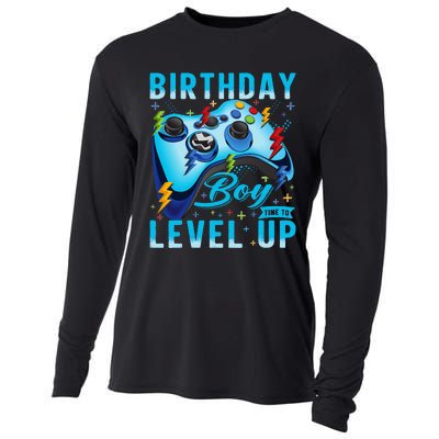 Birthday Time to Level Up Video Game Birthday Gamer Cooling Performance Long Sleeve Crew