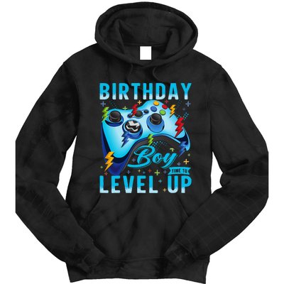 Birthday Time to Level Up Video Game Birthday Gamer Tie Dye Hoodie