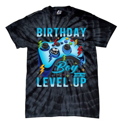 Birthday Time to Level Up Video Game Birthday Gamer Tie-Dye T-Shirt