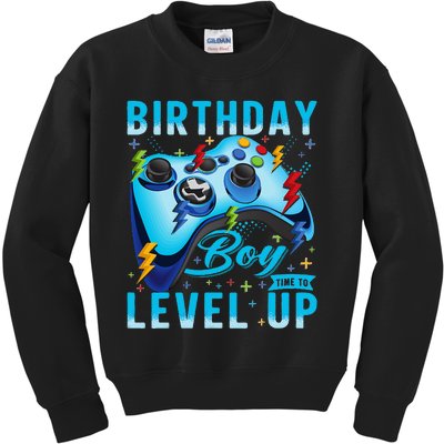 Birthday Time to Level Up Video Game Birthday Gamer Kids Sweatshirt