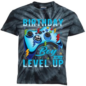 Birthday Time to Level Up Video Game Birthday Gamer Kids Tie-Dye T-Shirt