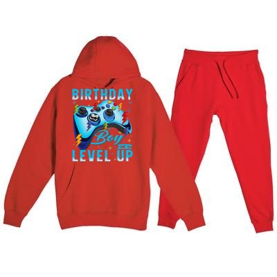 Birthday Time to Level Up Video Game Birthday Gamer Premium Hooded Sweatsuit Set