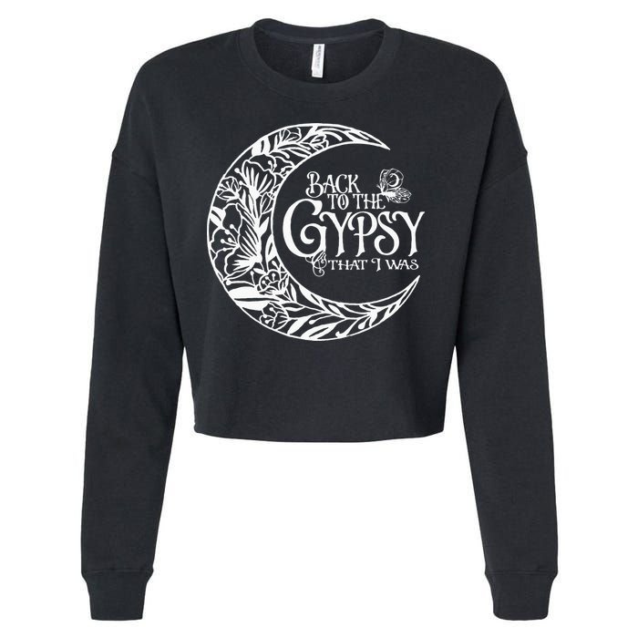 Back To The Gypsy That I Was Cropped Pullover Crew