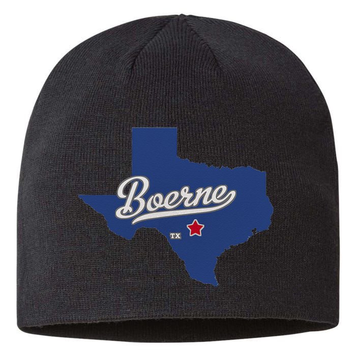 Boerne Texas TX Map Sustainable Beanie