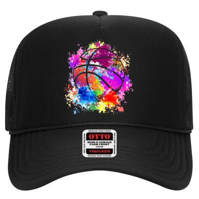 Basketball Teenagers Teens  Baller Dunking High Crown Mesh Back Trucker Hat