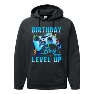 Birthday Time to Level Up Video Game Birthday Gamer Performance Fleece Hoodie