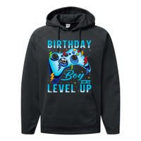 Birthday Time to Level Up Video Game Birthday Gamer Performance Fleece Hoodie