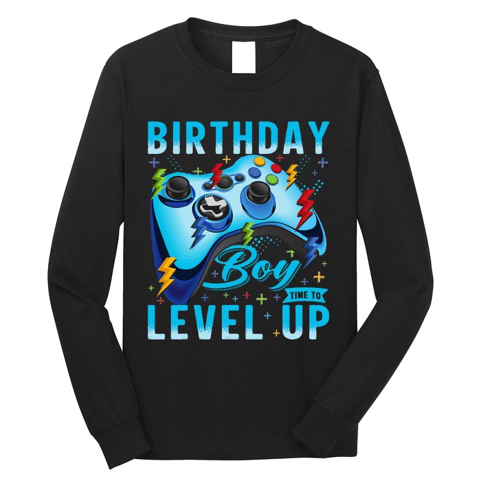 Birthday Time to Level Up Video Game Birthday Gamer Long Sleeve Shirt