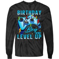 Birthday Time to Level Up Video Game Birthday Gamer Tie-Dye Long Sleeve Shirt