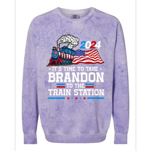 Brandon To Thetrain Station Kinda Day 2024 Colorblast Crewneck Sweatshirt