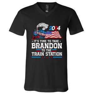 Brandon To Thetrain Station Kinda Day 2024 V-Neck T-Shirt