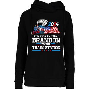 Brandon To Thetrain Station Kinda Day 2024 Womens Funnel Neck Pullover Hood