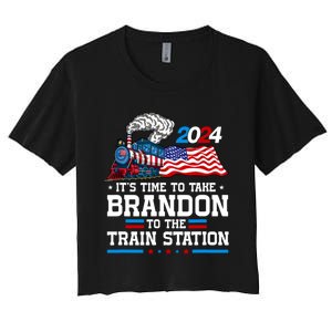 Brandon To Thetrain Station Kinda Day 2024 Women's Crop Top Tee