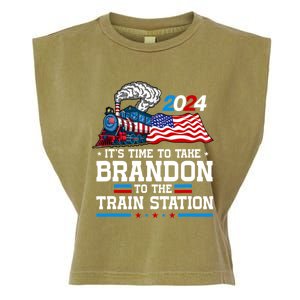 Brandon To Thetrain Station Kinda Day 2024 Garment-Dyed Women's Muscle Tee