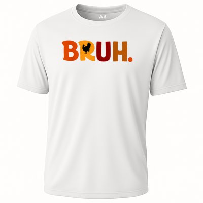 Bruh Thanksgiving Teens Turkey Bruh Cooling Performance Crew T-Shirt