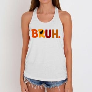 Bruh Thanksgiving Teens Turkey Bruh Women's Knotted Racerback Tank