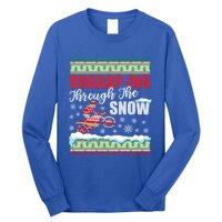 Braaap Through The Snow Ugly Motocross Christmas Gift Long Sleeve Shirt