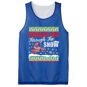 Braaap Through The Snow Ugly Motocross Christmas Gift Mesh Reversible Basketball Jersey Tank