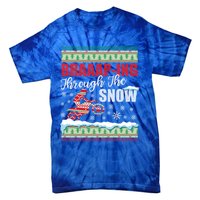 Braaap Through The Snow Ugly Motocross Christmas Gift Tie-Dye T-Shirt